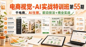 电商视觉-AI实战特训班第55期，干电商，AI生图，前沿技法+商业实战-第一资源库