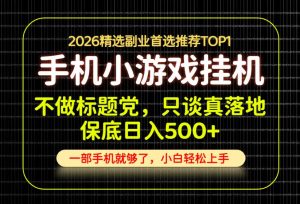 不做标题党,只谈真落地,每天十几分钟,轻松日入500+,长期可做!【揭秘】-第一资源库