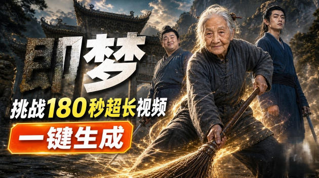 即梦挑战180秒超长视频！一键生成3分钟电影？完整制作流程详细分享！-第一资源库