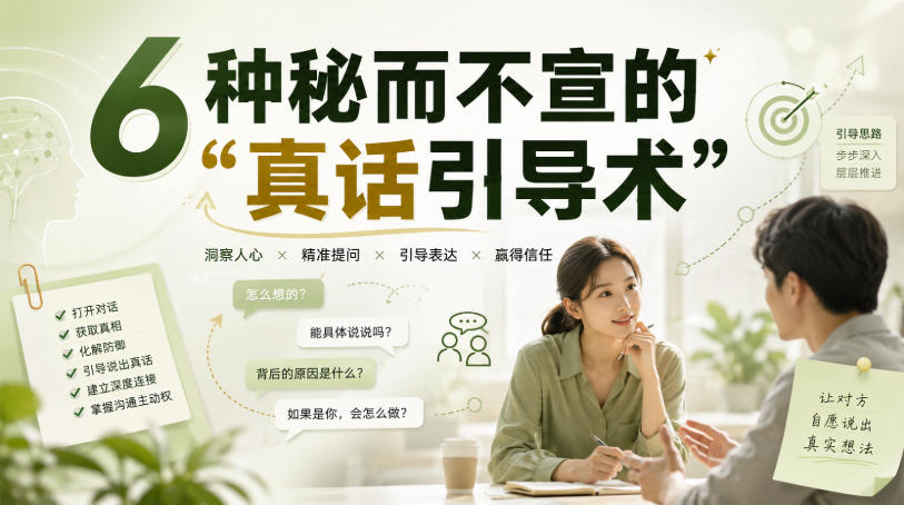 付费文章：6种秘而不宣的“真话引导术”-第一资源库