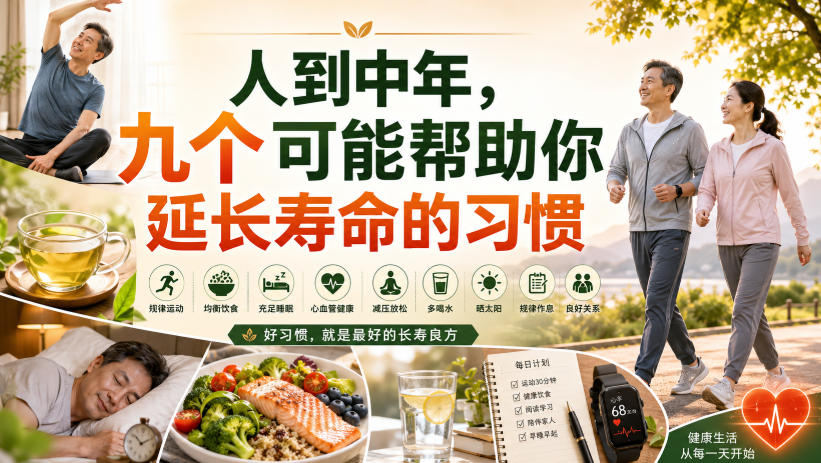 付费文章：人到中年，九个可能帮助你延长寿命的习惯-第一资源库