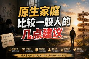付费文章:给原生家庭比较一般人的几点建议-第一资源库
