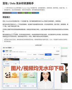 最新豆包无水印下载终于来了!支持豆包图片+视频,15秒视频配置本地账户管理及批量下载,浏览器插件(更新08月)-第一资源库