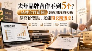 去年品牌合作不到5个？《品牌合作蓝图》教你用现成模板拿高价赞助，还能锁长期饭票！【原创双语字幕】-第一资源库