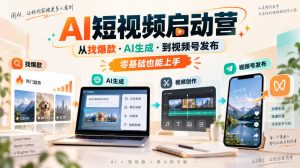 AI短视频启动营，从找爆款·AI生成·到视频号发布，零基础也能上手-第一资源库