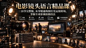 电影镜头语言精品课｜18节完整版，从零精通构图灯光运镜转场，掌握专业影视拍摄技法-第一资源库