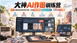 大神AI作图训练营，SD从基础安装到进阶实操，吃透模型提示词ControlNet，从零学会AI绘画-第一资源库