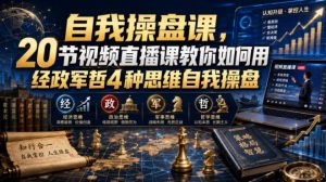 【无水印】自我操盘课,20节视频直播课教你如何用经政军哲4种思维自我操盘(更新0924)-第一资源库