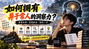 某公众号付费文章:如何拥有异于常人的洞察力?-第一资源库