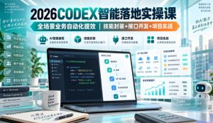 2026Codex智能落地实操课，全场景业务自动化提效，技能封装+接口开发+项目实战-第一资源库