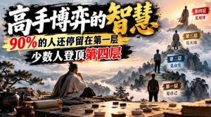 付费文章：高手博弈的智慧，90%的人还停留在第一层，少数人登顶第四层-第一资源库