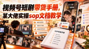 视频号短剧带货手册，某大佬实操sop文档教学-第一资源库