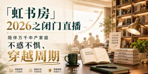 「虹书房」2026之闭门直播，陪伴万千中产家庭，不惑不惧、穿越周期-第一资源库