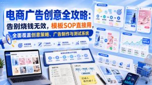 电商广告创意全攻略:告别烧钱无效,模板SOP直接用,全面覆盖创意策略、广告制作与测试系统【原创双语字幕】-第一资源库