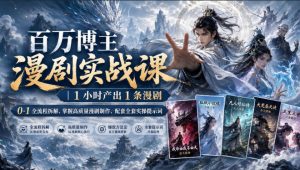 百万博主漫剧实战课|1小时产出1条漫剧,0‑1全流程拆解,掌握高质量漫剧制作,配套全套实操提示词-第一资源库