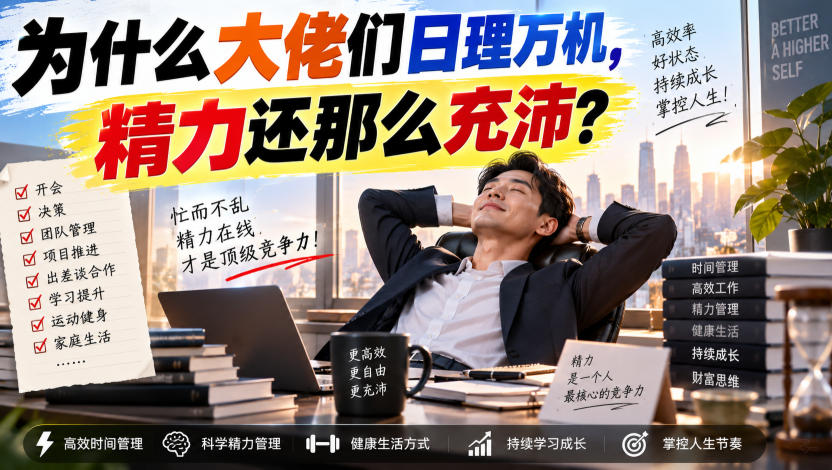 付费文章：为什么大佬们日理万机，精力还那么充沛？-第一资源库