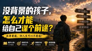 付费文章:没背景的孩子,怎么才能给自己谋个前途?-第一资源库
