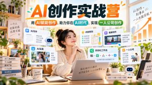 AI创作实战营,用AI赋能创作,助力你在AI时代,实现一人公司创作-第一资源库