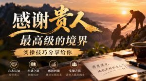 某公众号付费文章:感谢贵人最高级的境界,实操技巧分享给你-第一资源库