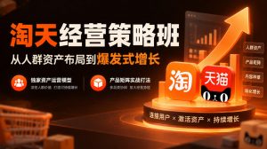 淘天经营策略班,从人群资产布局到爆发式增长,独家资产运营模型,产品矩阵实战打法-第一资源库