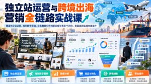 独立站运营与跨境出海营销全链路实战课,覆盖独立站运营、海外数字营销、业务数据分析和职业成长等多个方向,零基础到实战全面提升-第一资源库