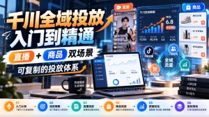 千川全域投放入门到精通,直播+商品双场景,可复制的投放体系(更新1026)-第一资源库