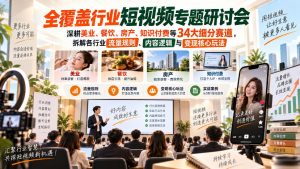 短视频专题研讨会，深耕美业、餐饮、房产、知识付费等34大细分赛道，拆解各行业流量规则、内容逻辑与变现核心玩法（更新1011）-第一资源库