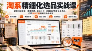货架电商精细化选品实战课:掌握利润测算、赛道筛选、竞品分析、测款验证与差异化选品,打造淘宝天猫高利润选品体系-第一资源库