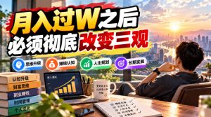 某公众号付费文章：月入过W之后，必须彻底改变三观-第一资源库