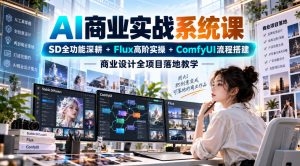 AI商业实战系统课|SD全功能深耕+Flux高阶实操+Comfyui流程搭建,商业设计全项目落地教学-第一资源库